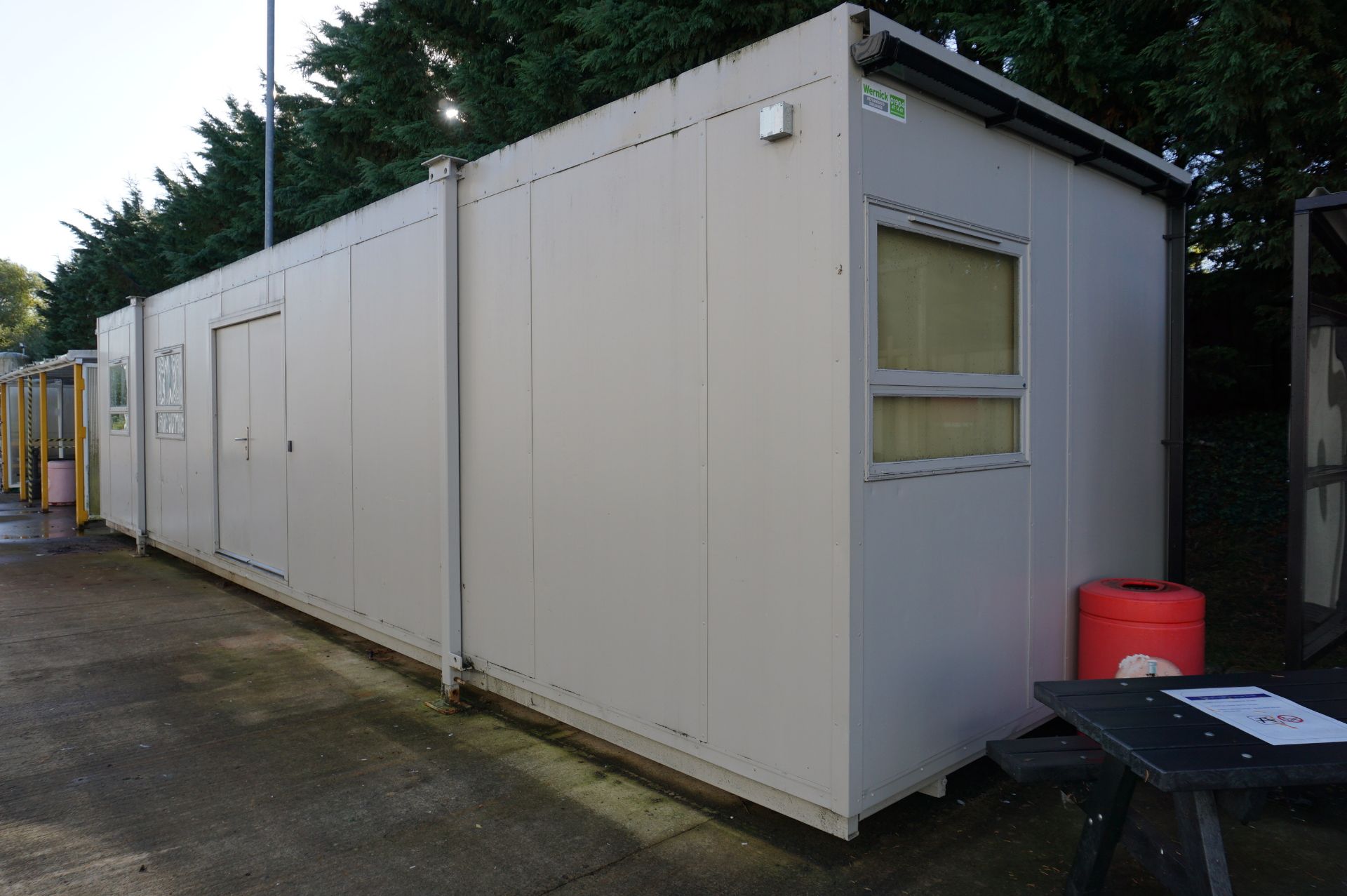 Jack legged portacabin with bespoke in built testing room with air extraction system - Image 3 of 4