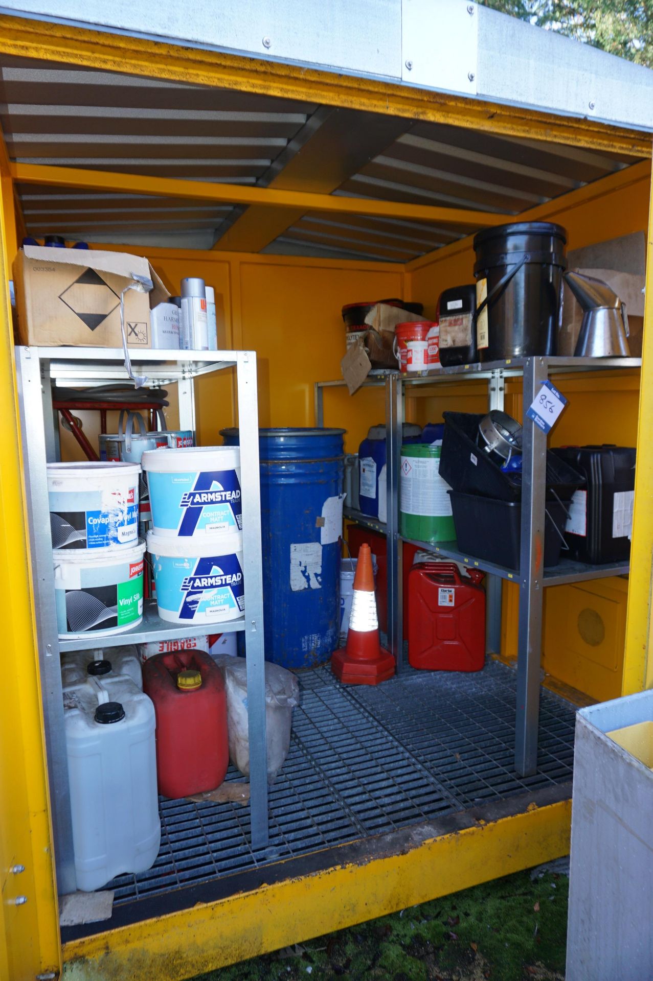 Safety Store steel hazardous chemical storage container with contents - Image 3 of 3