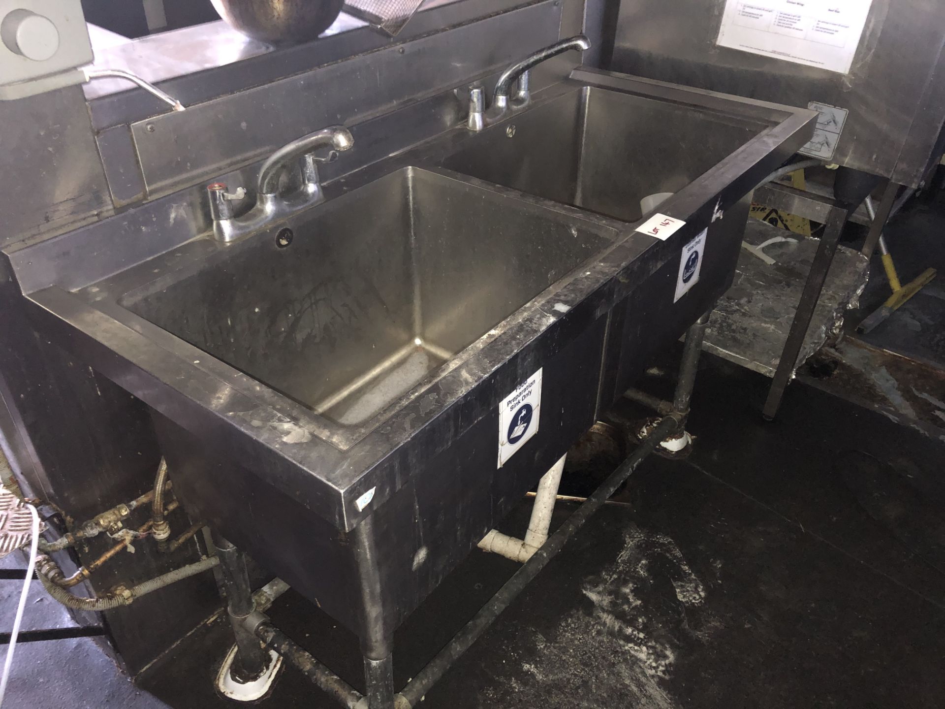 DOUBLE COMMERCIAL SINK UNIT INC. TAPS (1400 x 600) - Image 2 of 2