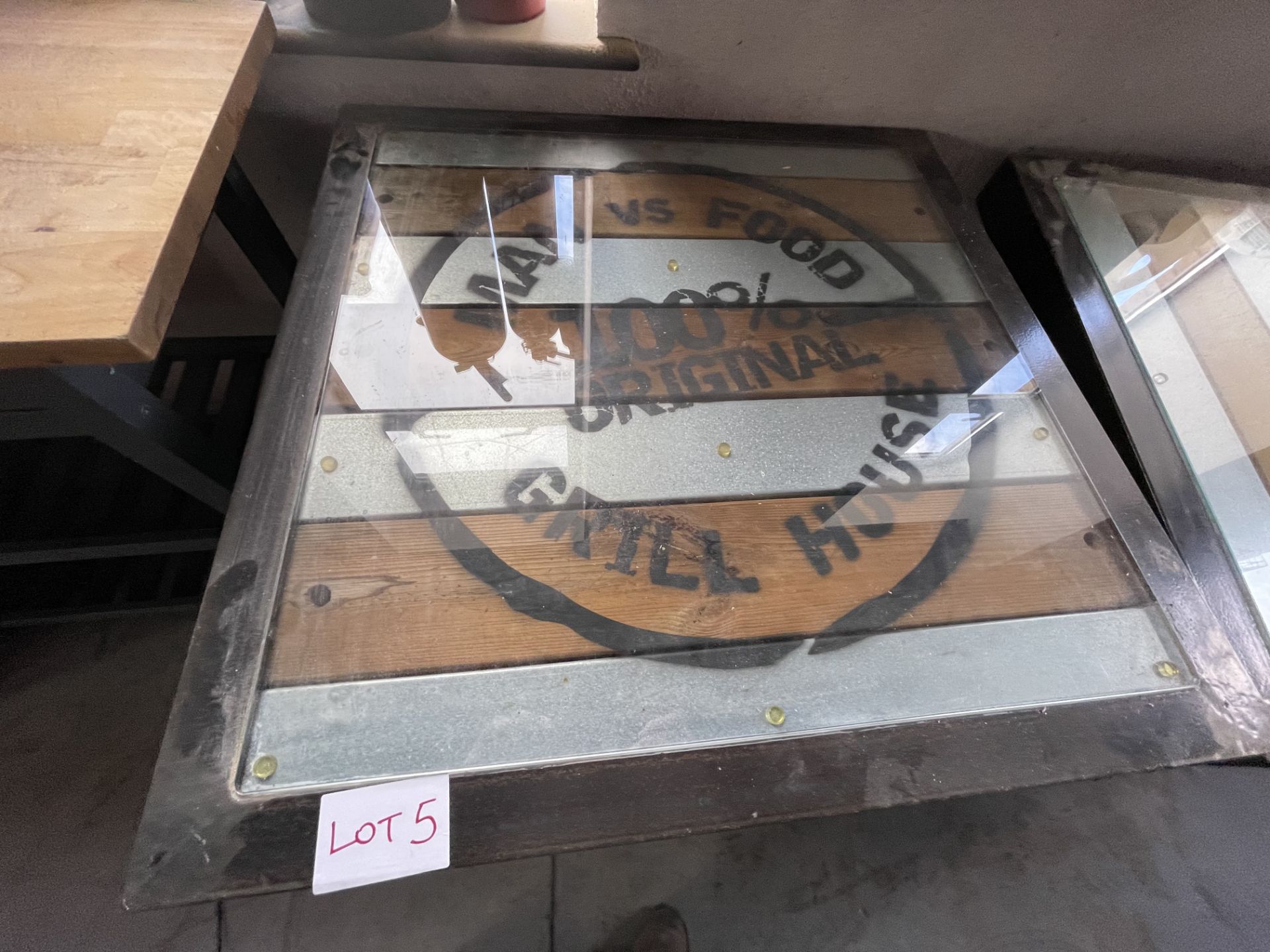 MAN v FOOD SQUARE STEEL DRUM TABLE (800 x 800)