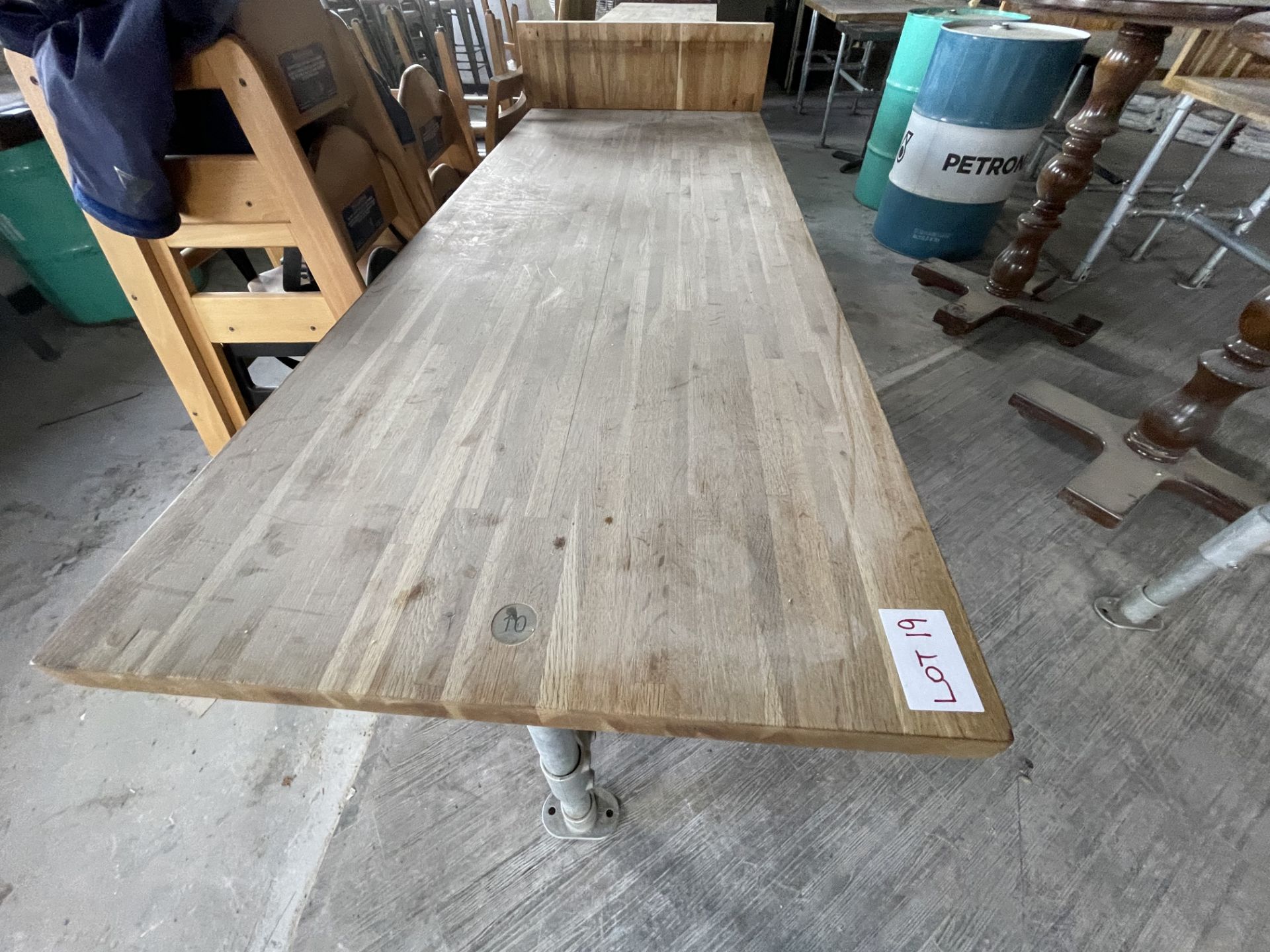 WOOD/METAL TABLE (700 x 1800)