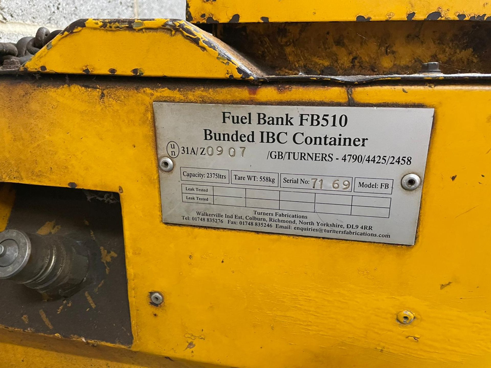 FUEL BANK FB510 1BC CONTAINER WITH PUMP 2375 LITRES - Image 2 of 2