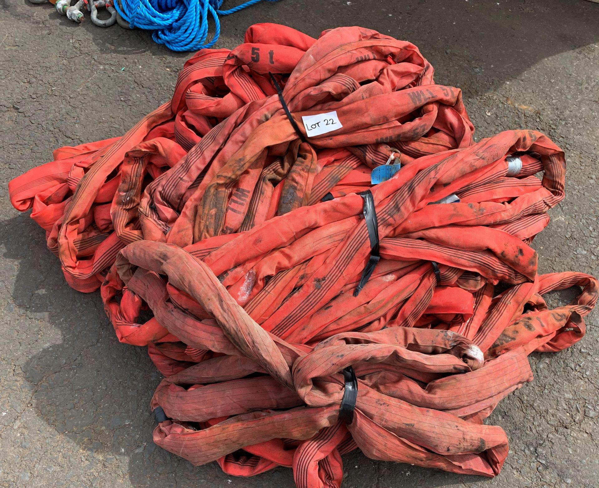 ASSORTED 5 Ton LIFT STRAPS (approx 20)