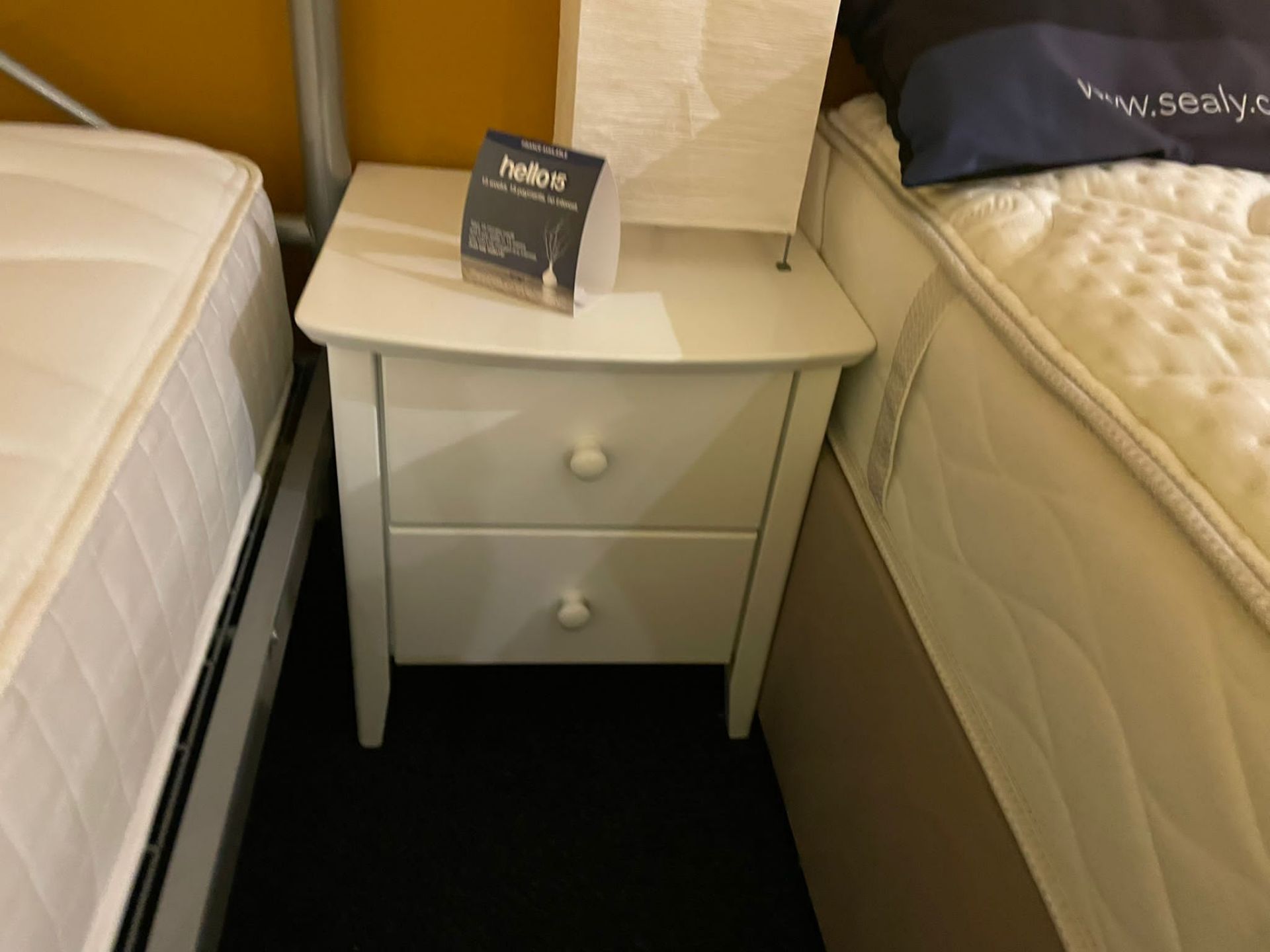 Matching White 2 Draw Bedside Cabinets - Image 2 of 2