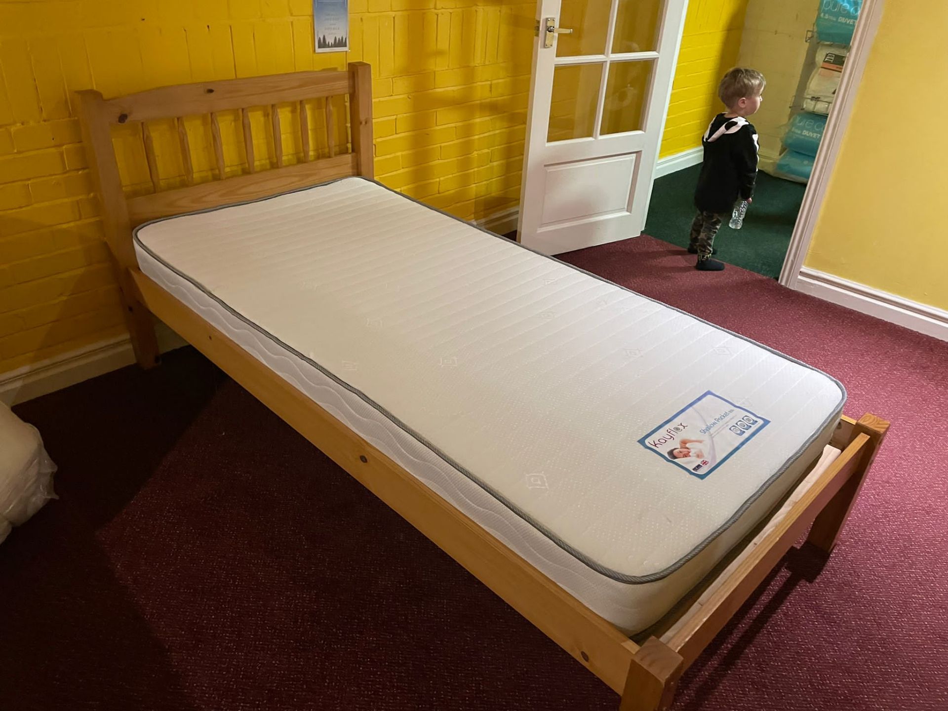 Single Pine Bed with Mattress RRP 270