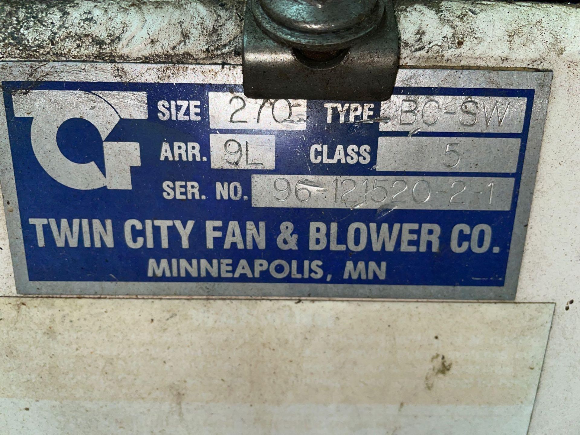 Twin City Fan Blower Co. Industrial Blower - Image 4 of 5
