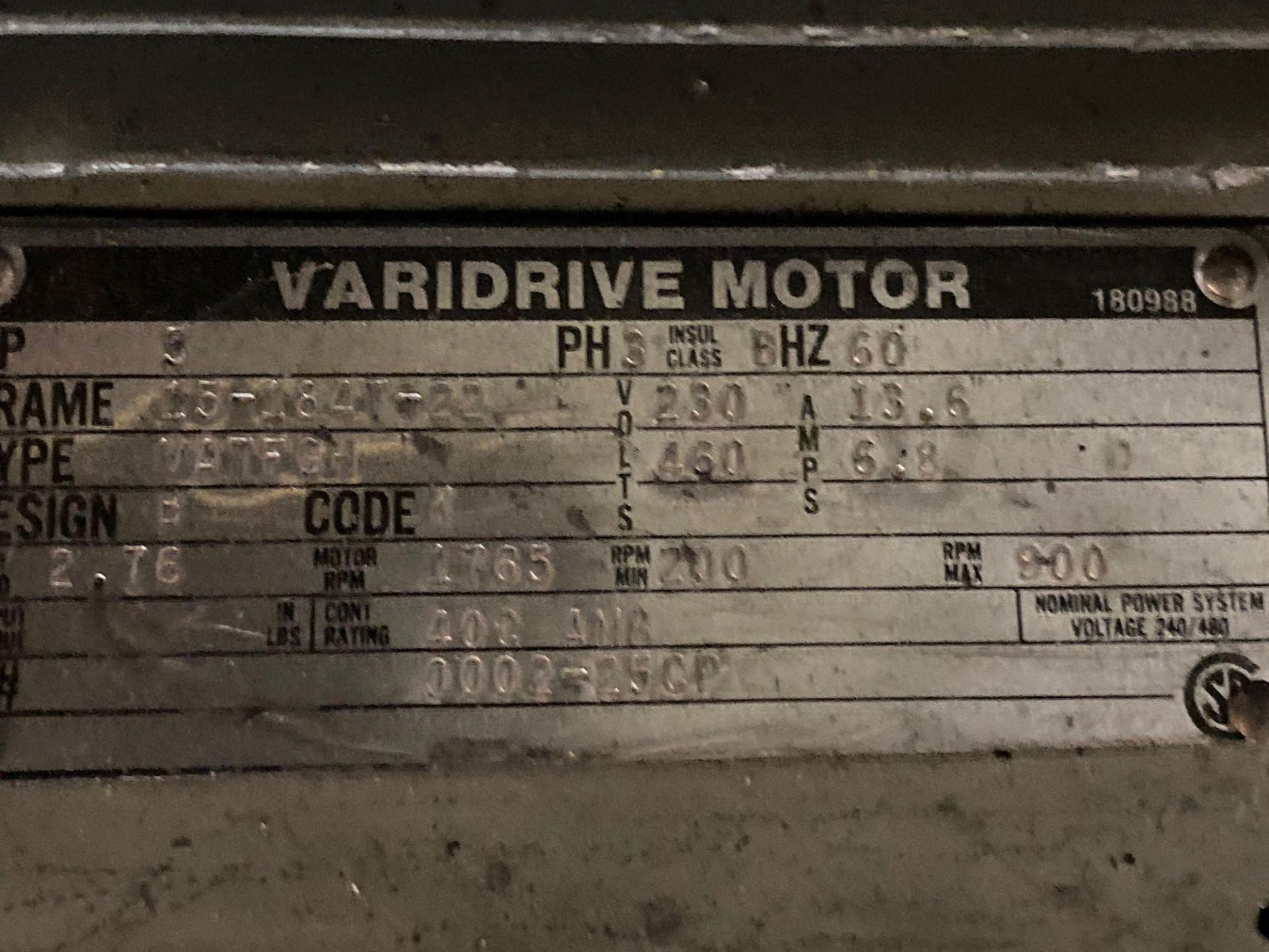 U.S. Vari Drive Motor - Image 4 of 5