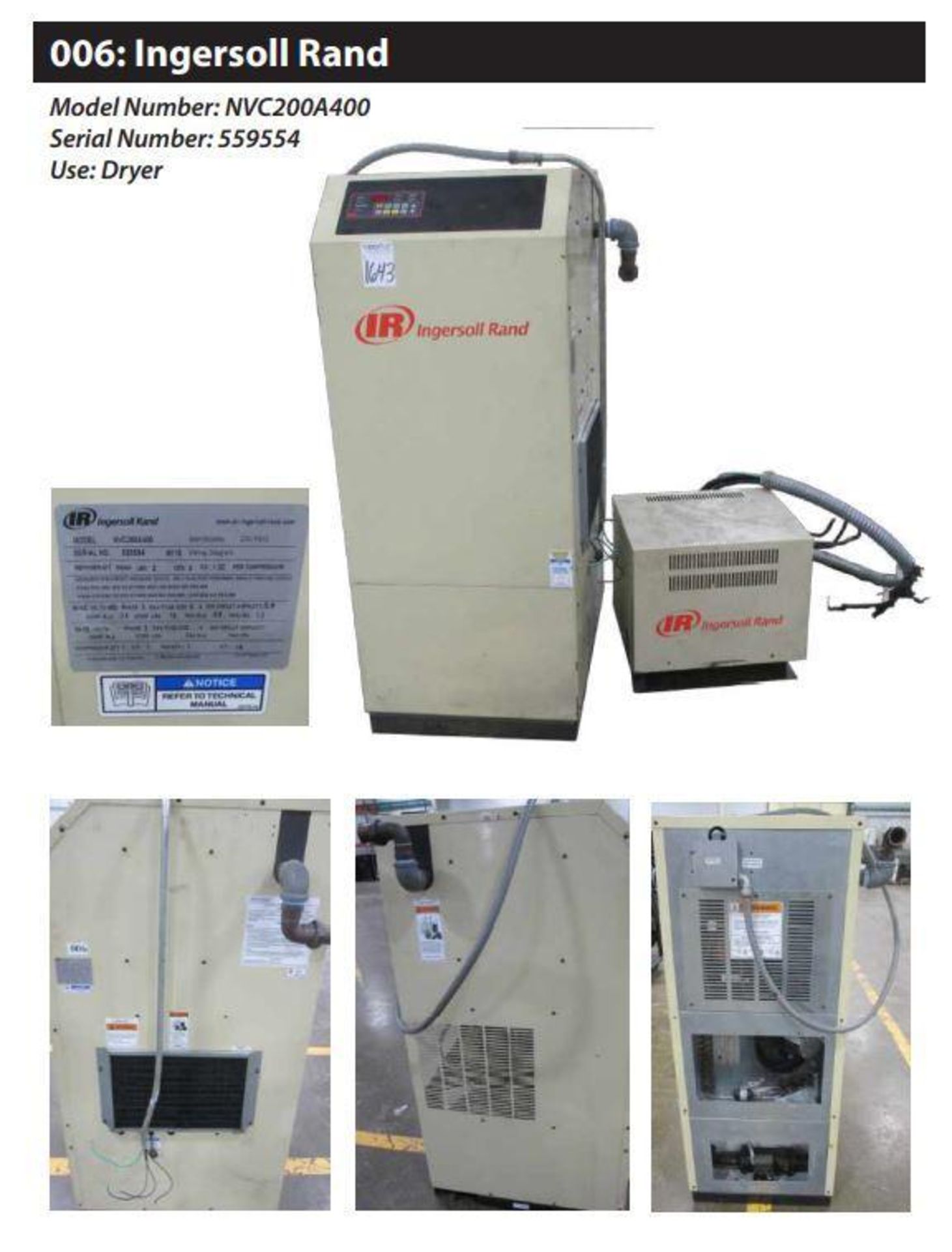 Ingersoll Rand Refrigerated Air Dryer