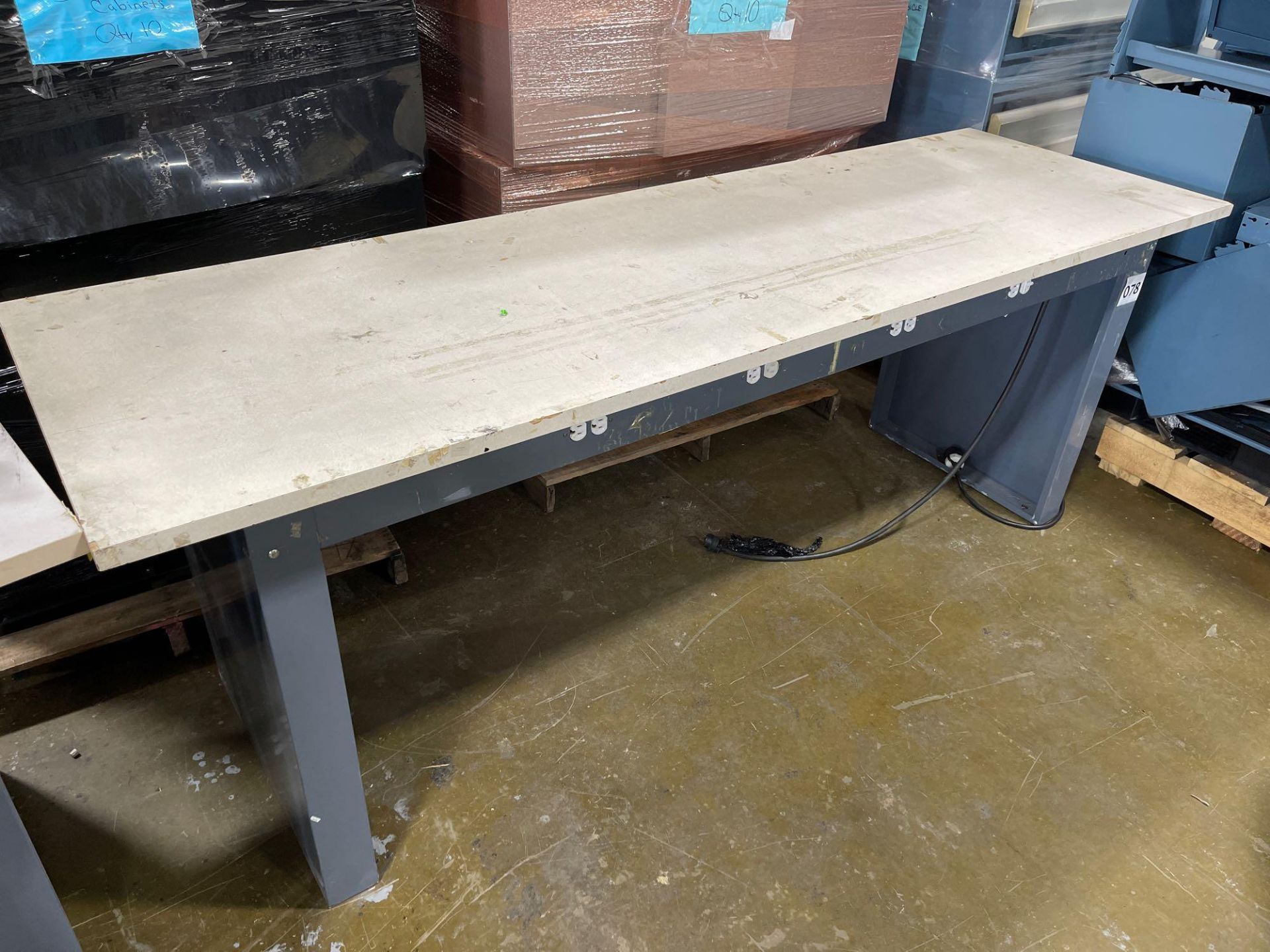 Shop Table with Laminate Top and Outlets