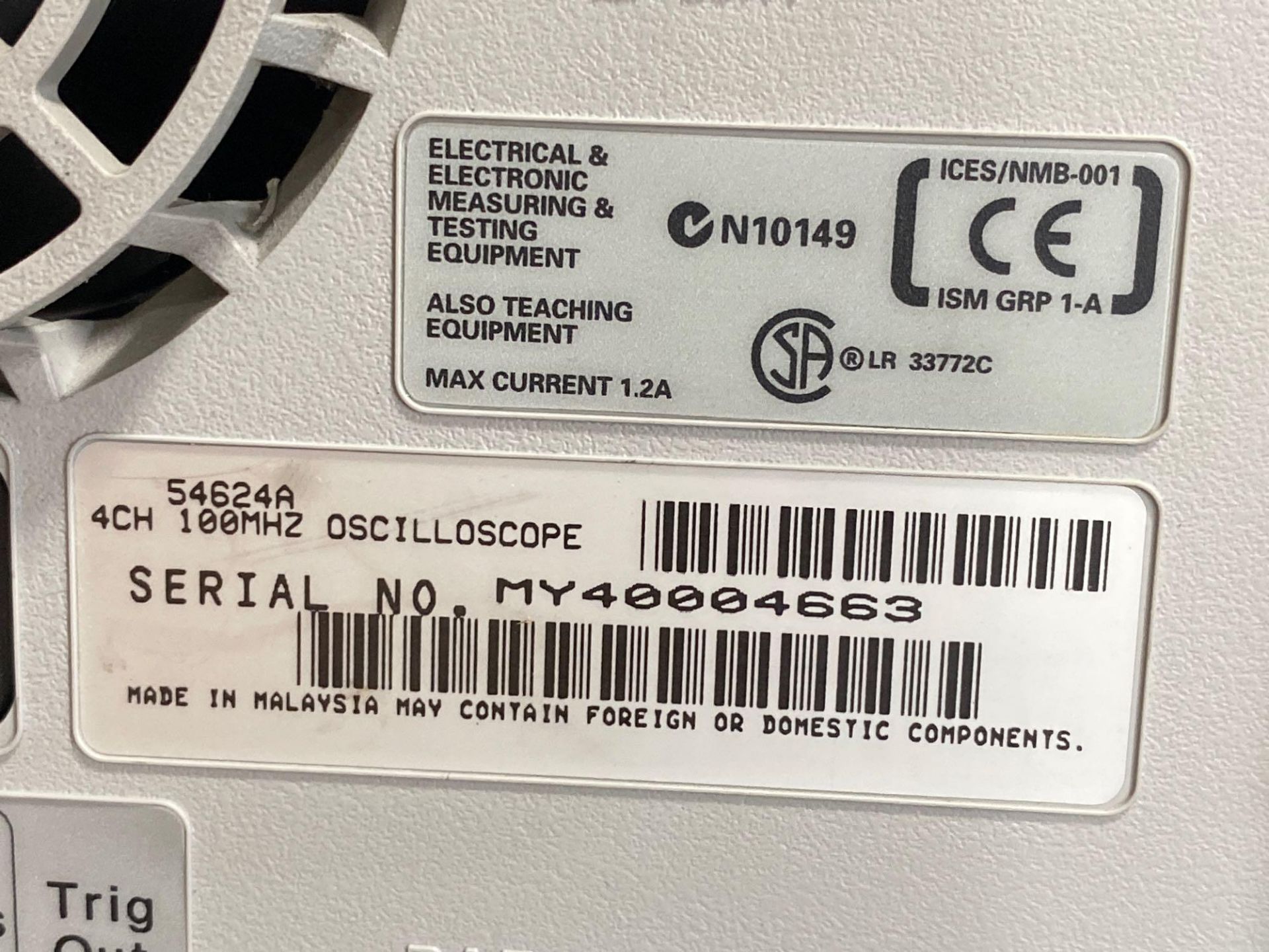 Agilent Oscilloscope, Mega ZOOM - Image 3 of 4