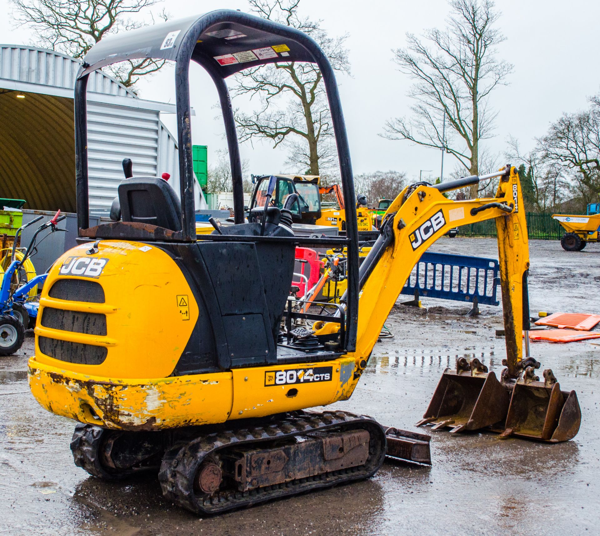 JCB 8014 CTS 1.5 tonne rubber tracked excavator  Year: 2014 S/N: 2070513 Recorded Hours: 2055 Piped, - Image 3 of 18