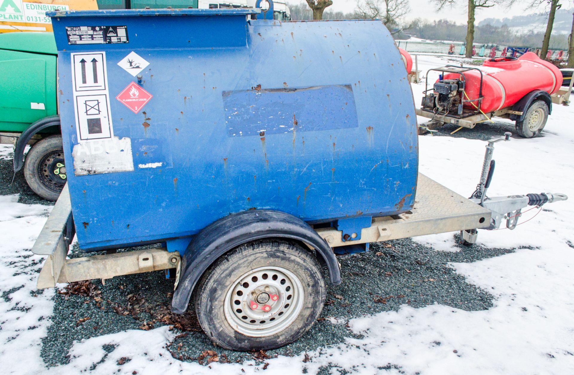 Western Abbi 950 litre fast tow bunded fuel bowser c/w manual pump, delivery hose & nozzle 221A0085 - Image 2 of 3