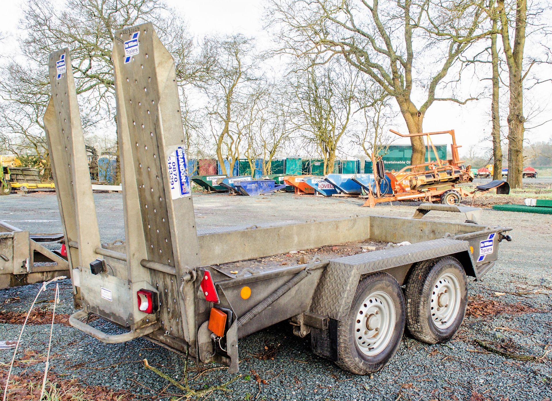 Ifor Williams 8ft x 4ft tandem axle plant trailer 22130227 - Image 2 of 3