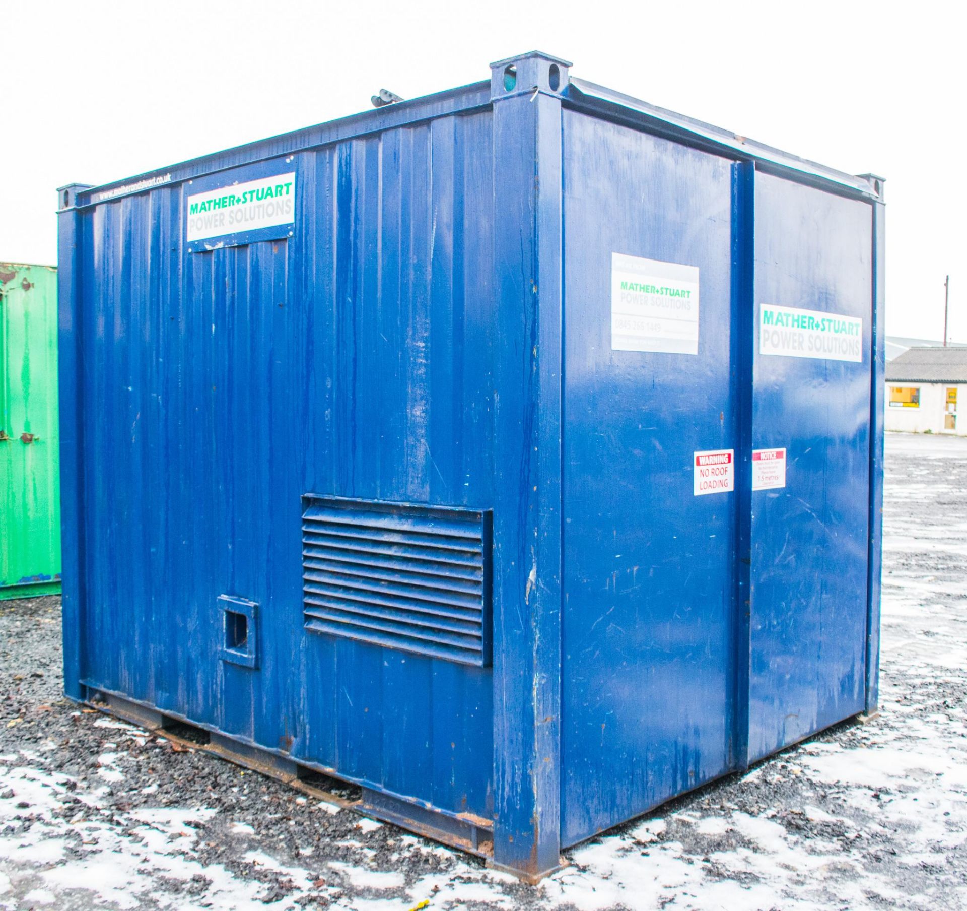 8 ft x 10 ft steel Generator unit c/w fuel tank ** No generator ** VS1018 - Image 2 of 7