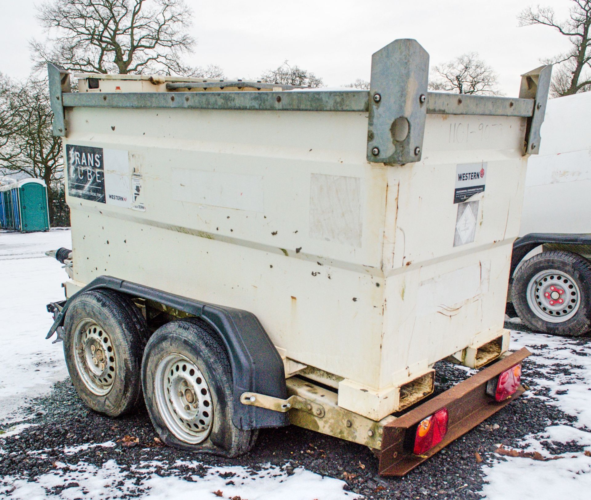 Western Transcube 2000 litre fast tow tandem axle bunded fuel bowser c/w manual pump, delivery - Image 2 of 3