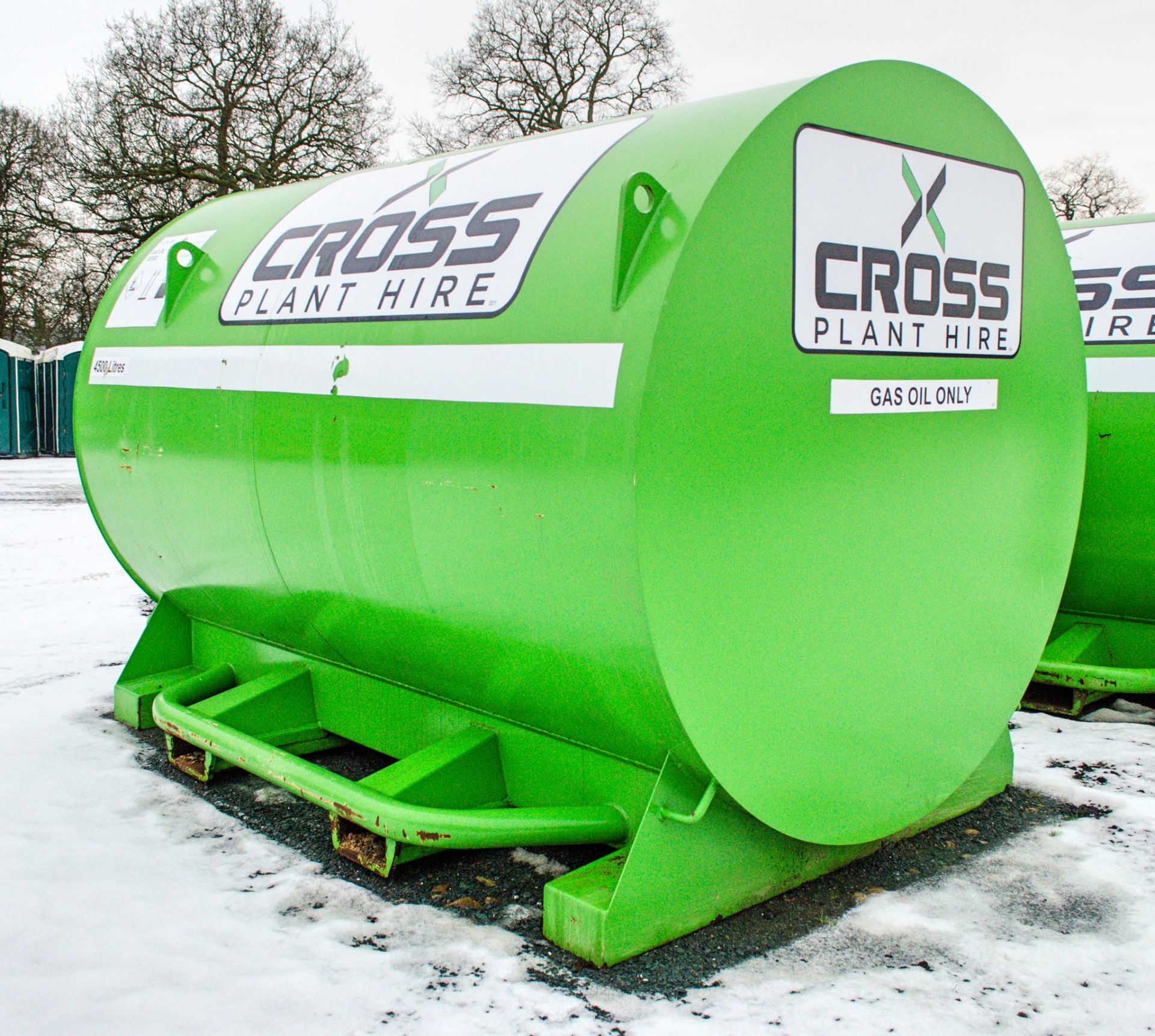 Cross Plant 4500 litre static bunded fuel bowser c/w petrol driven fuel pump, delivery hose & nozzle - Image 2 of 3