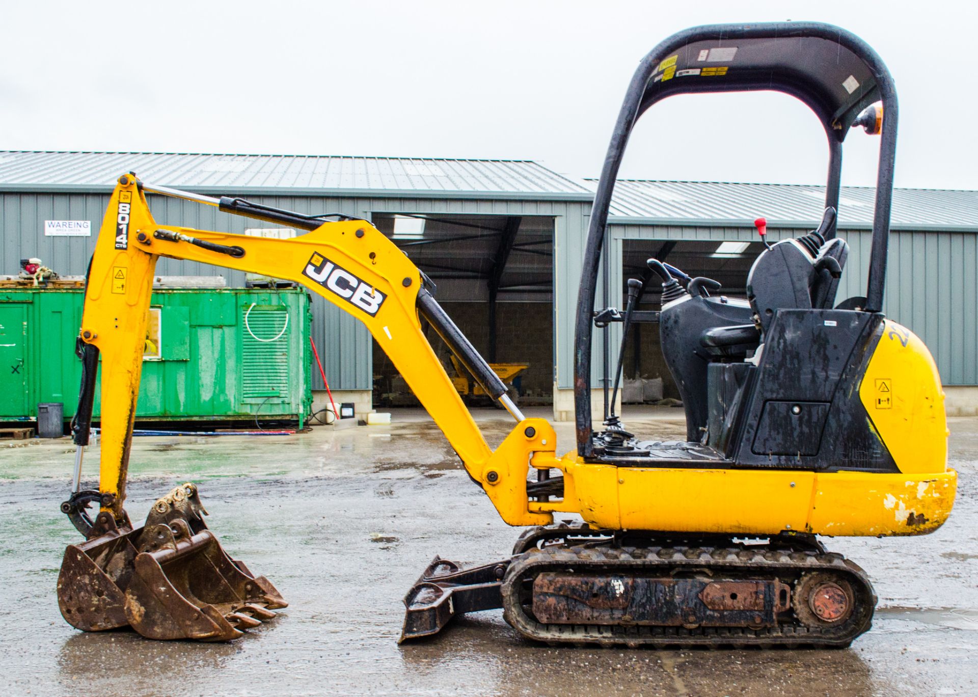 JCB 8014 CTS 1.5 tonne rubber tracked excavator  Year: 2014 S/N: 2070436 Recorded Hours: 1467 Piped, - Image 8 of 17