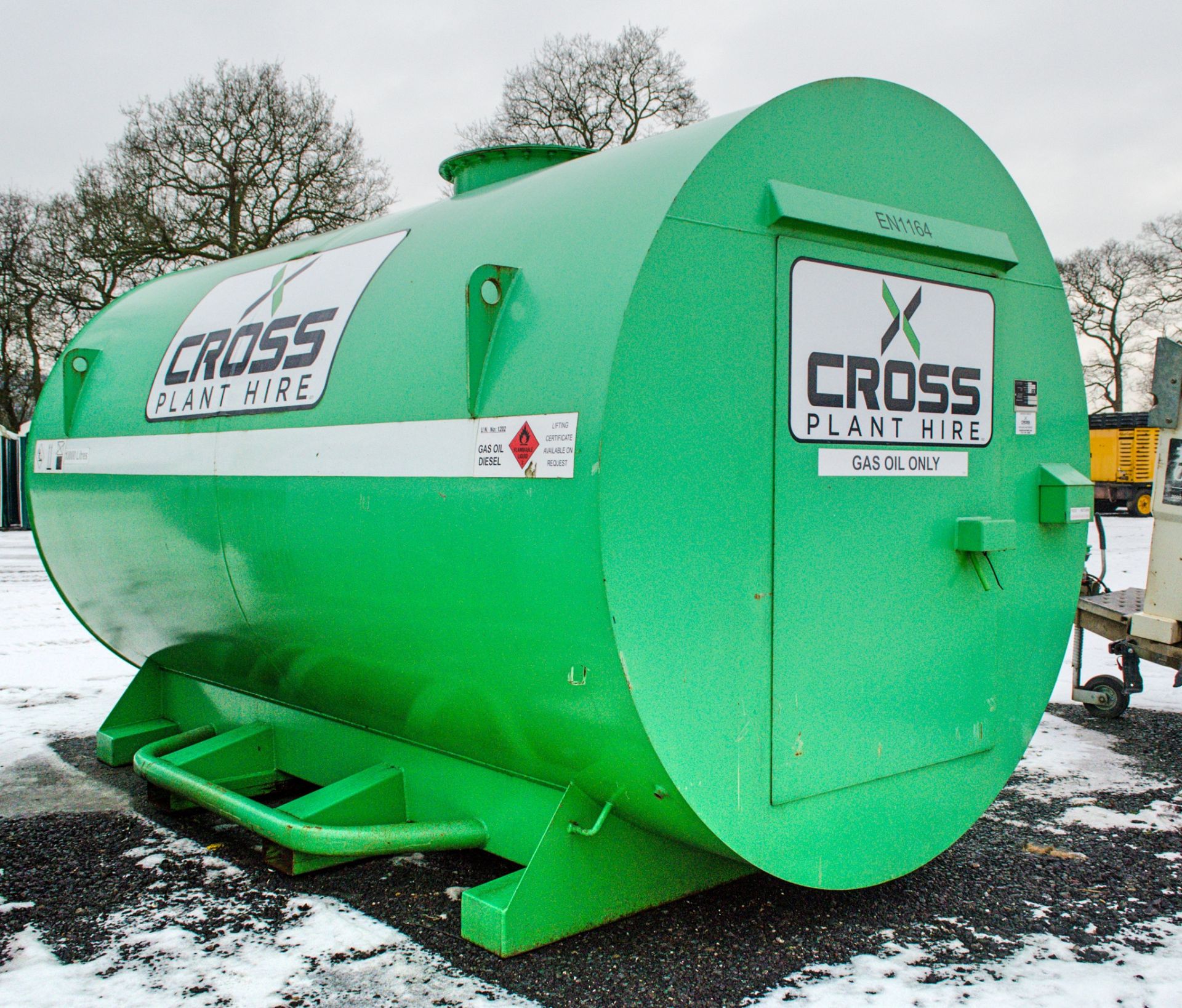 Cross Plant 10,000 litre static bunded fuel bowser c/w petrol driven fuel pump, delivery hose & - Image 2 of 3