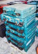 6 - Makita 240v/110v diamond/power/impact gun drills c/w carry cases ** All in disrepair **