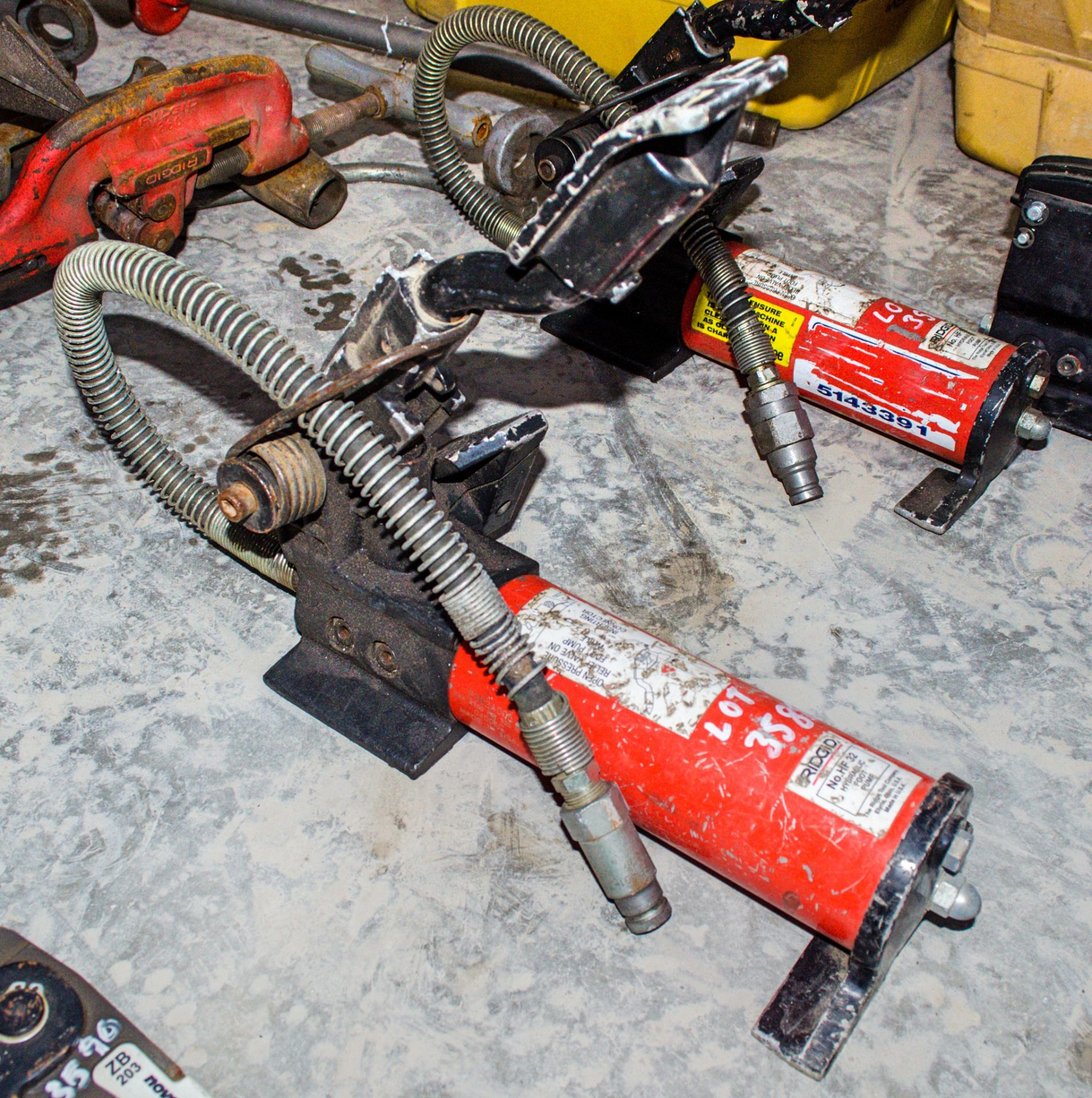 Ridgid hydraulic foot pump