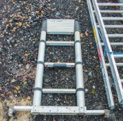 Telescopic extending aluminium ladder 6 tread aluminium step ladder