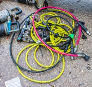 Quantity of hydraulic hoses & valves