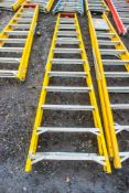 12 tread glass fibre framed step ladder