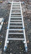 2 stage extending aluminium ladder 1704-LYT0916