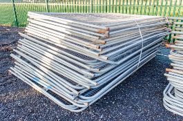 Approximately 38 steel heras fencing panels