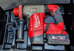 Milwaukee Fuel 18v cordless SDS rotary hammer drill c/w battery & carry case ** No charger **