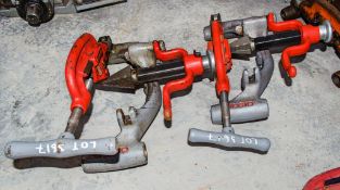 2 - Ridgid pipe threader pipe cutter/de-burring attachments