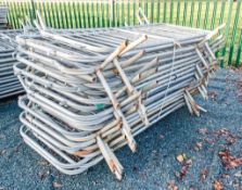 Approximately 30 steel heras fencing panels