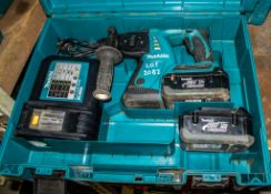 Makita BHR262 36v cordless SDS rotary hammer drill c/w 2 - batteries, charger & carry case A952720