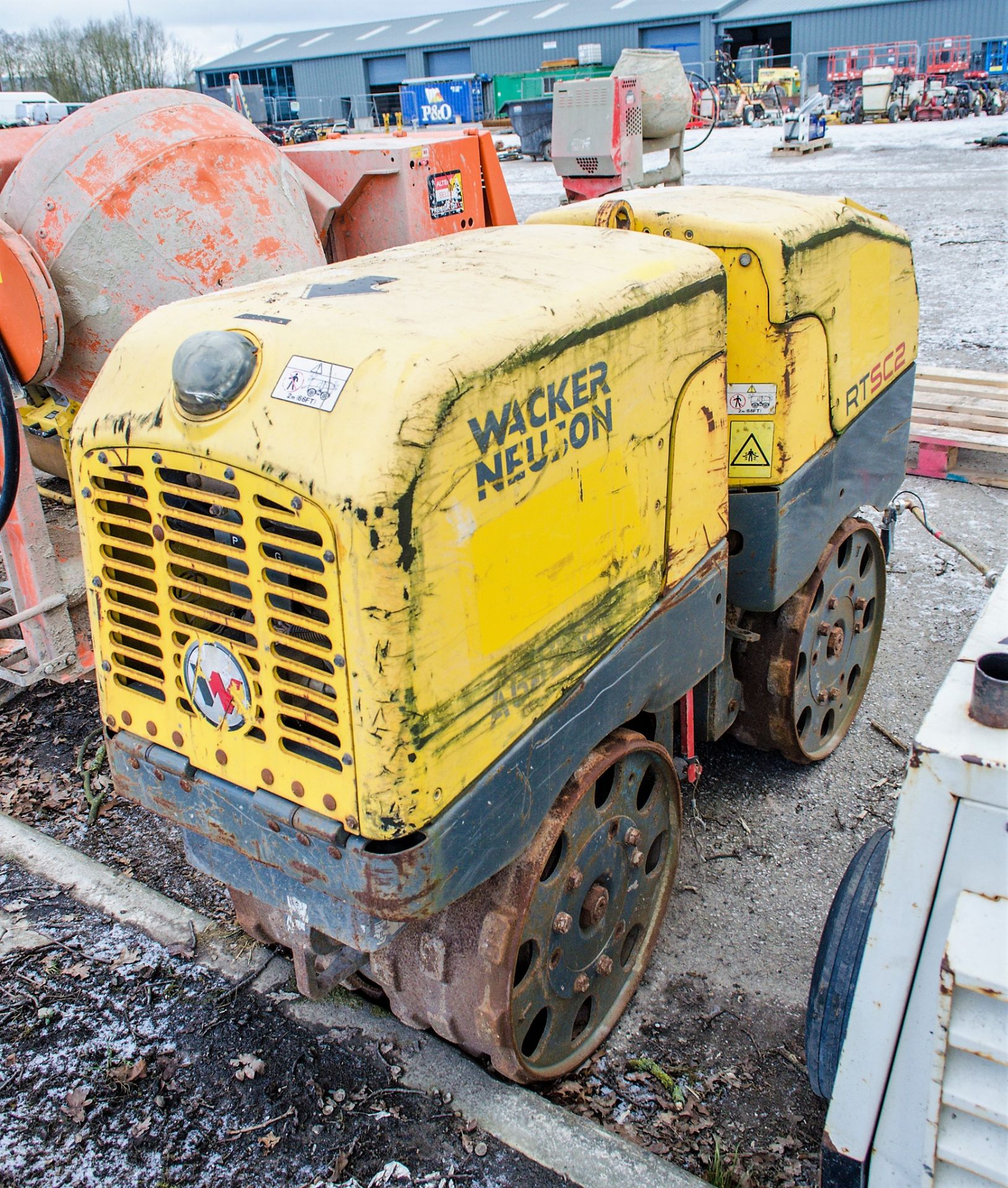 Wacker Neuson RTXSC2 double drum trench rollers c/w remote control Year: 2014 A642068 - Image 4 of 10