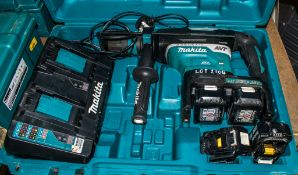 Makita DHR400 36v cordless SDS rotary hammer drill c/w 4 - 18v batteries, charger & carry case