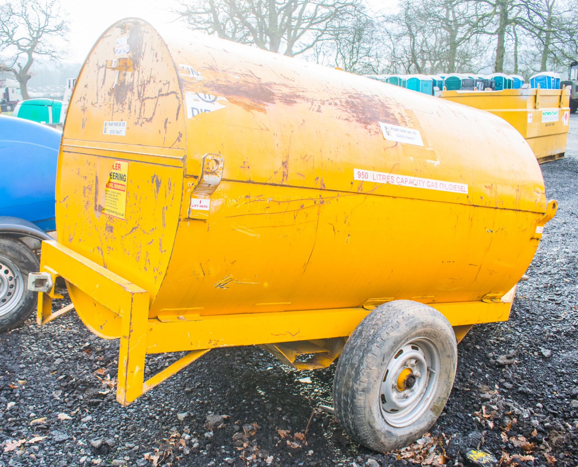 Trailer Engineering 950 litre bunded fuel bowser c/w manual pump, delivery hose & nozzle - Image 2 of 4