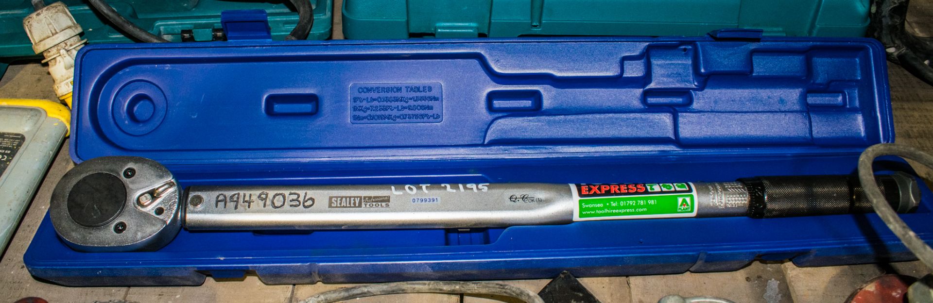 Sealey torque wrench c/w carry case A949036