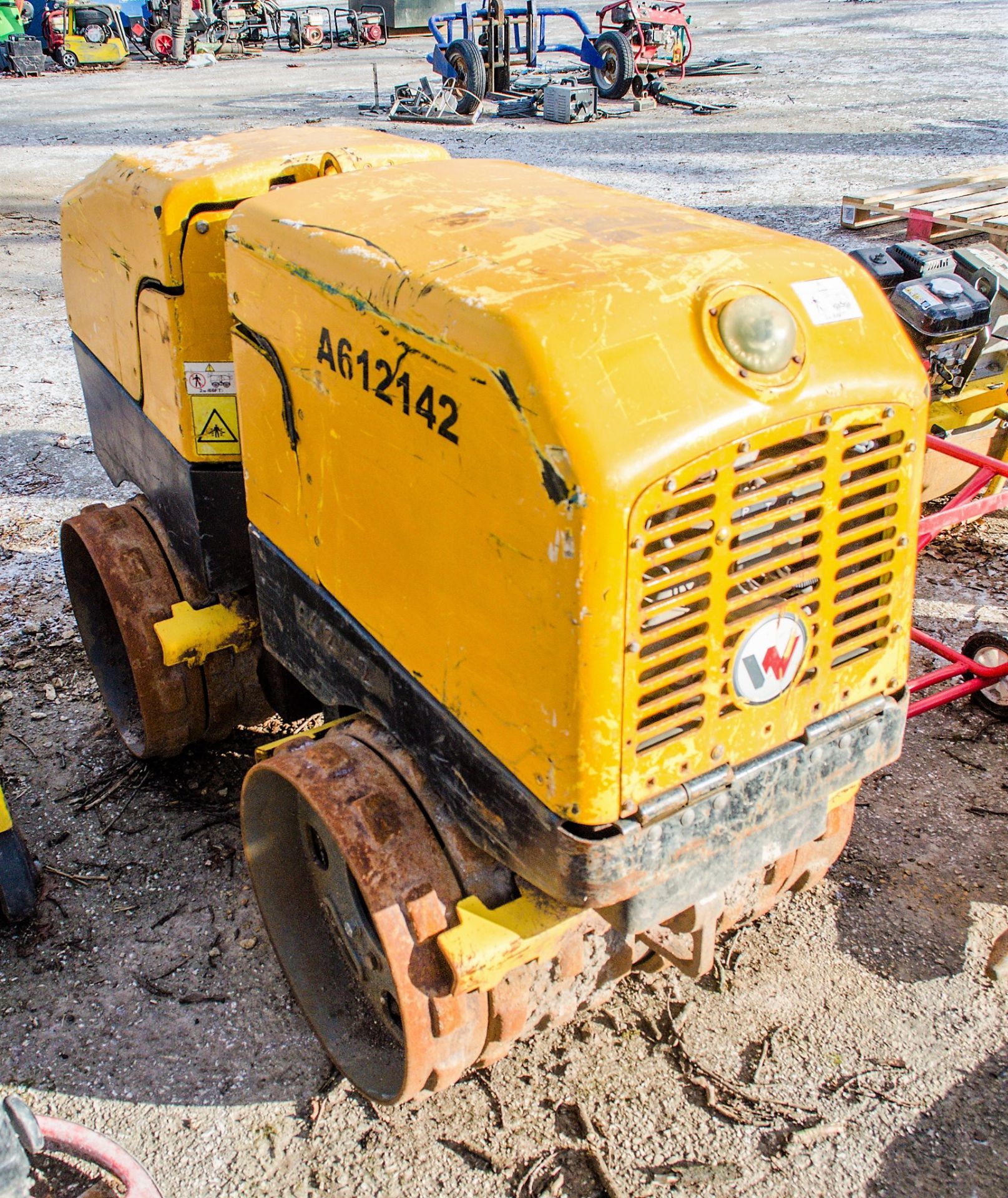 Wacker Neuson RT56 double drum trench roller Year: 2013 c/w remote control A612142 - Image 3 of 10