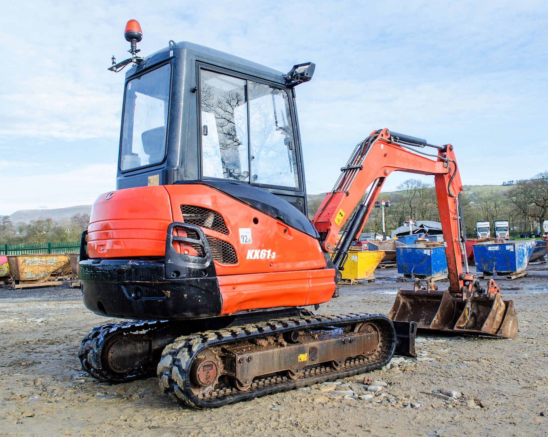 Kubota KX61-3 2.6 tonne rubber tracked excavator Year: 2013 S/N: 80076 Recorded Hours: 3184 blade, - Image 4 of 21