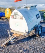 Western Abbi 950 litre site tow bunded fuel bowser c/w hand pump, delivery hose & trigger nozzle