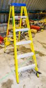 6 tread glass fibre framed step ladder A839255