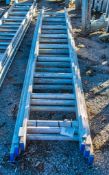 3 stage extending aluminium ladder A701615