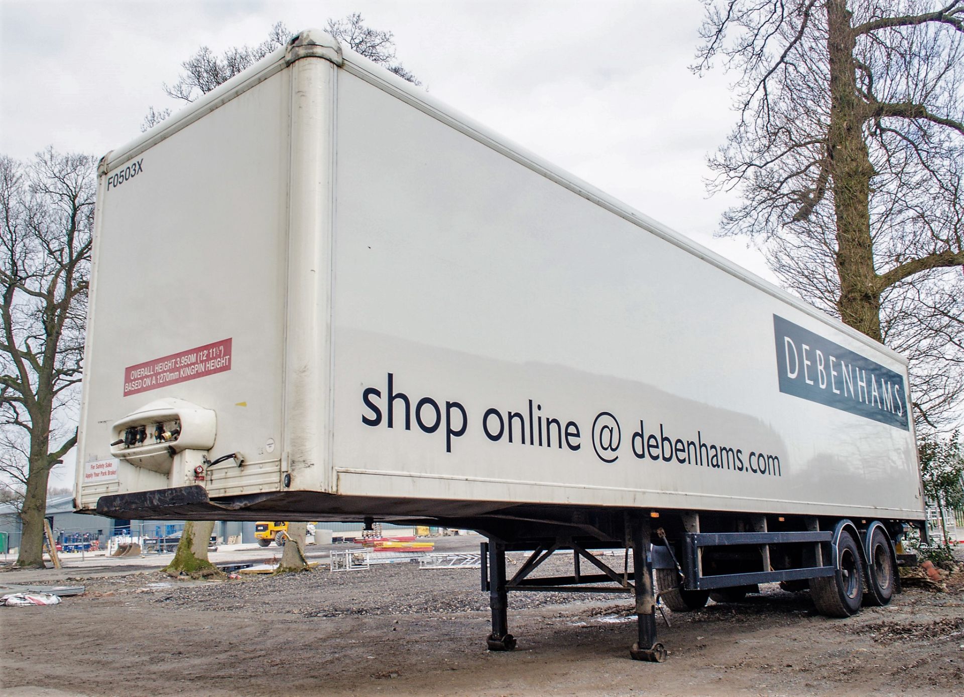 Donbur 12.2 metre tandem axle box trailer  Serial Number: H03900010089 Identification Mark: