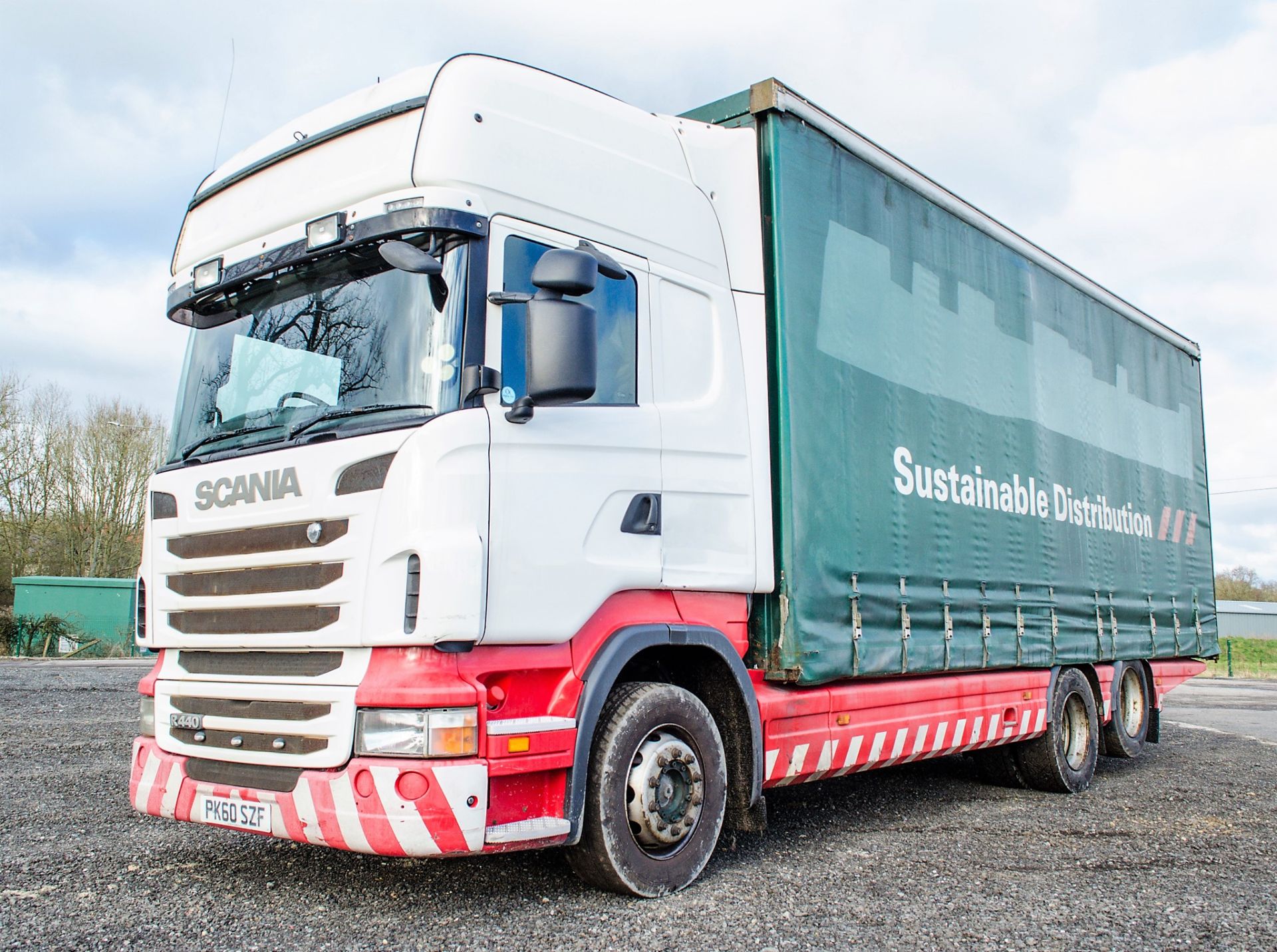 Scania R440 Topline 26 tonne 6 x 2 curtain sided draw bar lorry Registration Number: PK 60 SZF