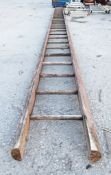 Timber pole ladder