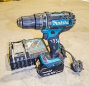 Makita 18v cordless power drill c/w charger & battery A760899