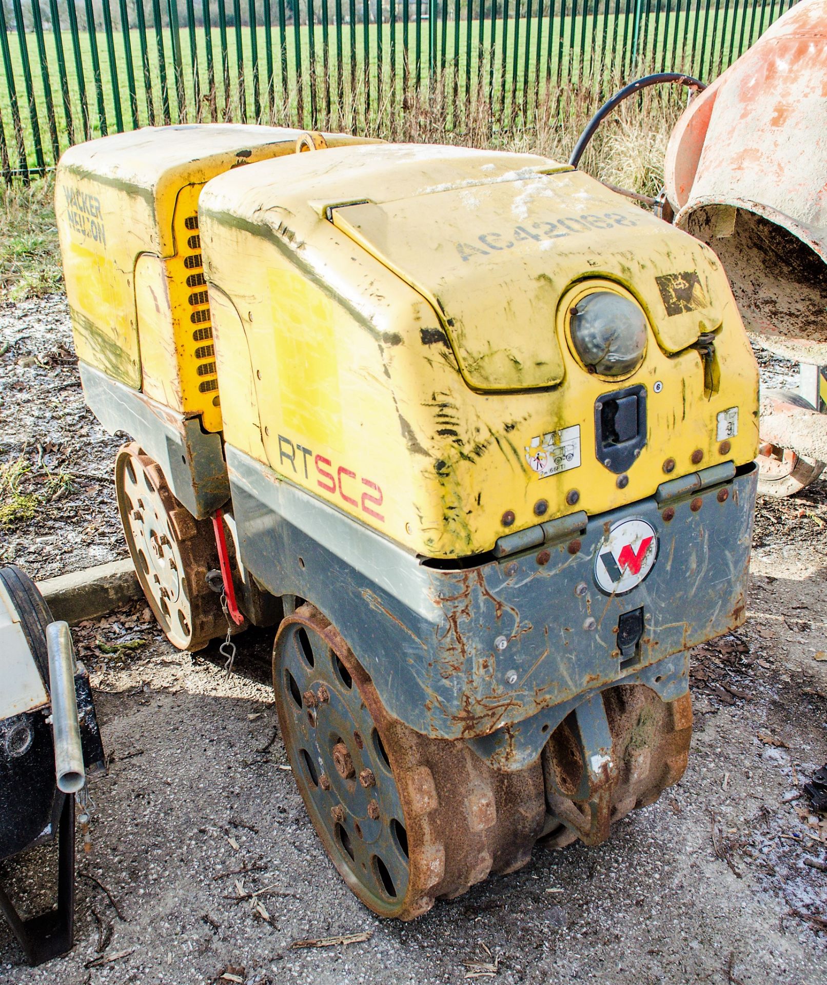 Wacker Neuson RTXSC2 double drum trench rollers c/w remote control Year: 2014 A642068 - Image 3 of 10