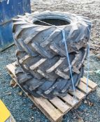 3 - 12.5/80-18 dumper tyres ** 1 with rim **