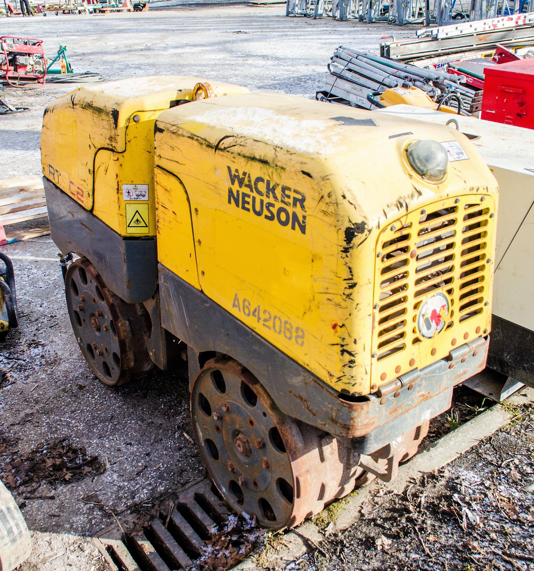 Wacker Neuson RTXSC2 double drum trench rollers c/w remote control Year: 2014 A642068 - Image 2 of 10