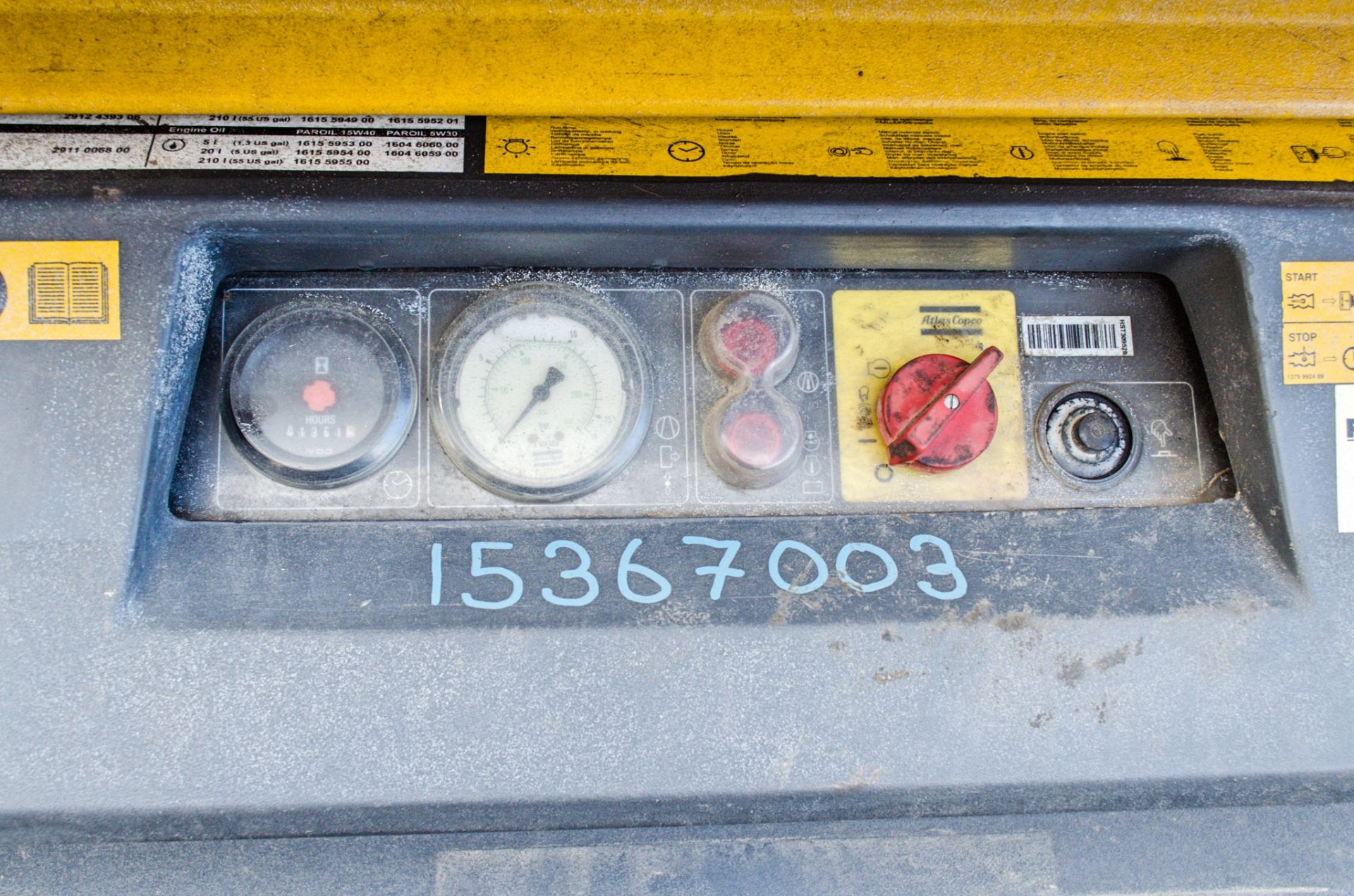 Atlas Copco XAS77 diesel driven fast tow mobile air compressor Year: 2007 S/N: 70672551 Recorded - Image 3 of 6